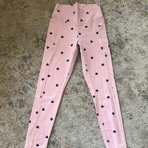 PINK Victoria's Secret women’s  Leggings with Black Hearts